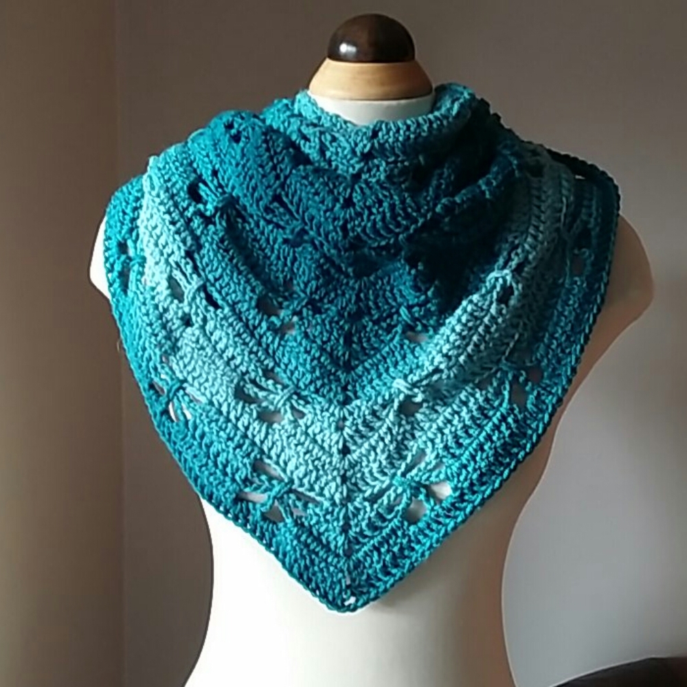 Crocheted Butterfly Stitch Shawl